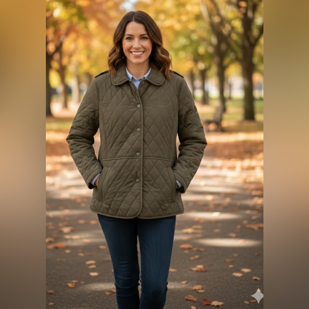 Women’s Tommy Hilfiger Olive Quilted Puffer Jacket